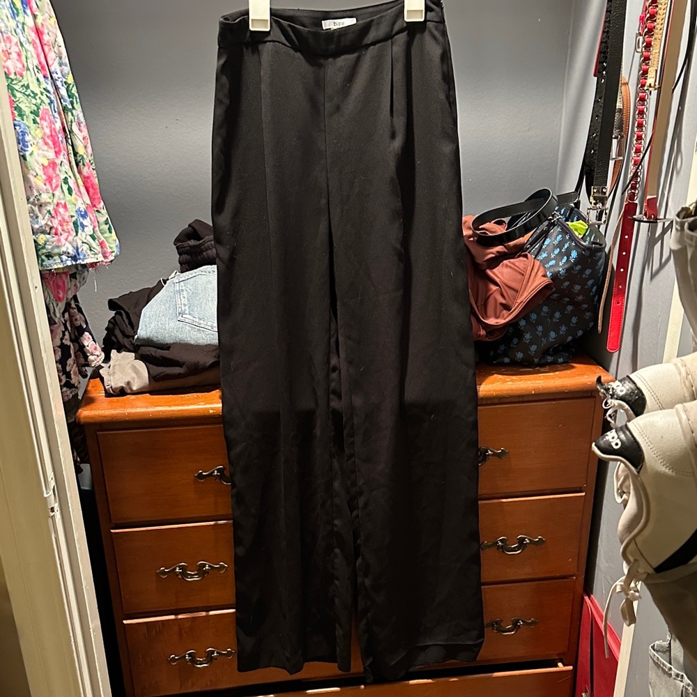 Bar III Black Wide-Leg Trousers